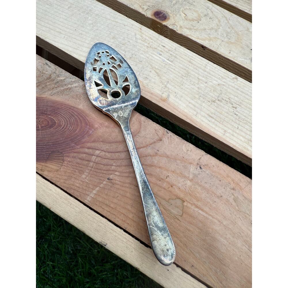 Vintage Pierced Silver Plate Tomato Server - Ornate Floral Cutout #104